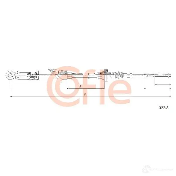 Трос сцепления COFLE Z5U0P 4299899 322.8 9 2.322.8 изображение 0