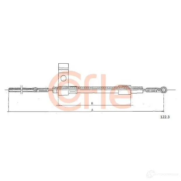 Трос сцепления COFLE 122.3 92.12 2.3 V8EAJSX 4298668