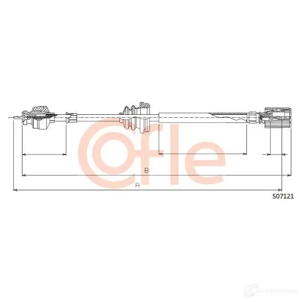 Тросик спидометра COFLE 92 .S07121 4300080 S07121 1UTNXX