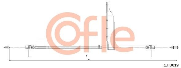 Трос ручника COFLE 1.FD019 1440992069 NB AHN8 - Изображение 1
