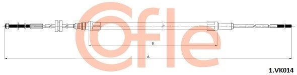 Трос ручника COFLE 6CNB LH 1440992098 1.VK014 изображение 0