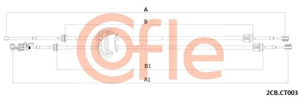 Трос коробки МКПП COFLE 2CB.CT003 X Z983 1440992134