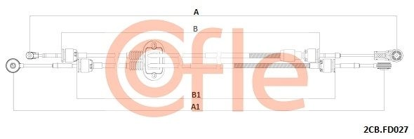 Трос коробки МКПП COFLE 2CB.FD027 9PKBX 5 1440992140 изображение 0