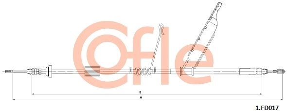 Трос ручника COFLE 92.1.FD017 1440992197 E V078 изображение 0