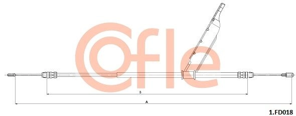 Трос ручника COFLE 1440992198 92.1.FD018 ZGZ IHE - Изображение 1