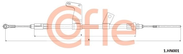 Трос ручника COFLE 92.1.HN001 JPP 84F 1440992222 - Изображение 1