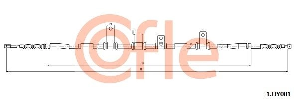 Трос ручника COFLE GJ3R WA 92.1.HY001 1440992223 - Изображение 1