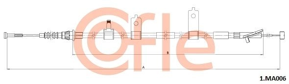 Трос ручника COFLE 92.1.MA006 D KJYQQ 1440992259 - Изображение 1