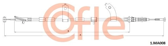 Трос ручника COFLE 2 K3F9CA 92.1.MA008 1440992261 изображение 0