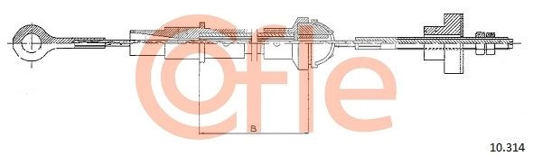 Трос сцепления COFLE 92.10.314 1440992456 8BFH IX2 изображение 0