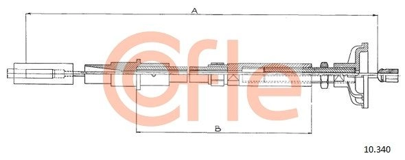 Трос сцепления COFLE 92.10.340 1440992486 0VR E6 изображение 0