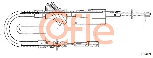 Трос ручника COFLE 1440992514 B1 OZR 92.10.409 - Изображение 1