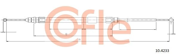 Трос ручника COFLE 1440992545 92.10.4233 C 5CC2N - Изображение 1