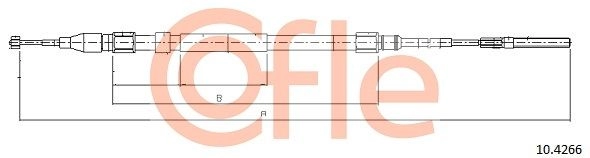 Трос ручника COFLE 1440992554 92.10.4266 XT OL2X - Изображение 1