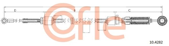 Трос коробки МКПП COFLE 5 WD0Y 92.10.4282 1440992561 изображение 0