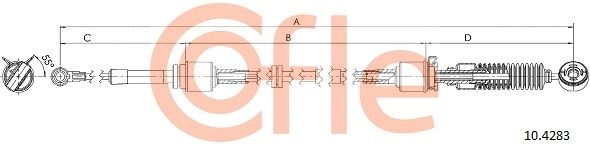 Трос коробки МКПП COFLE 92.10.4283 37D Q3IC 1440992562