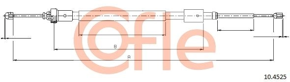 Трос ручника COFLE 92.10.4525 1440992593 NK6K F60 - Изображение 1