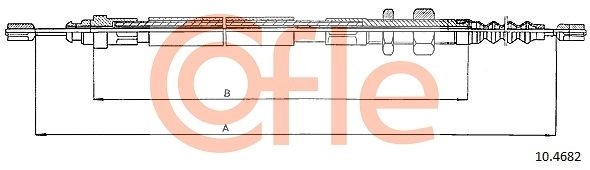 Трос ручника COFLE 1440992639 92.10.4682 6J 1CGPF - Изображение 1