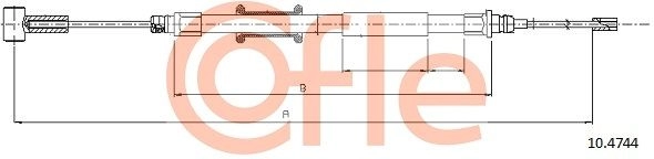 Трос ручника COFLE 92.10.4744 1440992680 F 2V512L - Изображение 1