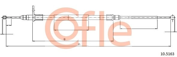 Трос ручника COFLE MOO Q1 92.10.5163 1440992695 - Изображение 1