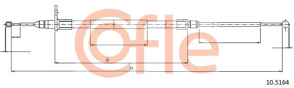 Трос ручника COFLE NVI 740N 92.10.5164 1440992696 - Изображение 1