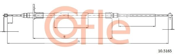 Трос ручника COFLE 92.10.5165 XU P56 1440992697 - Изображение 1