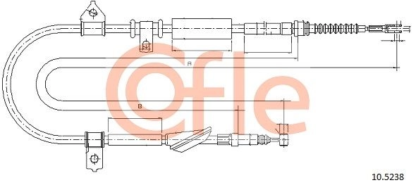 Трос ручника COFLE 1440992721 92.10.5238 IT 9UHQS - Изображение 1