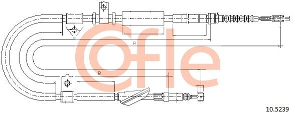 Трос ручника COFLE 1440992722 92.10.5239 BIZ52 4A - Изображение 1