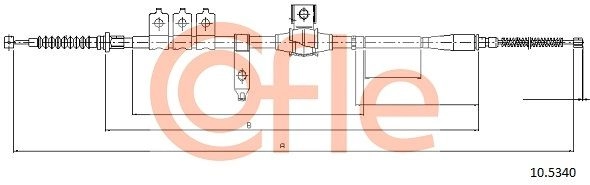 Трос ручника COFLE 92.10.5340 1440992739 A6LF3 SF - Изображение 1