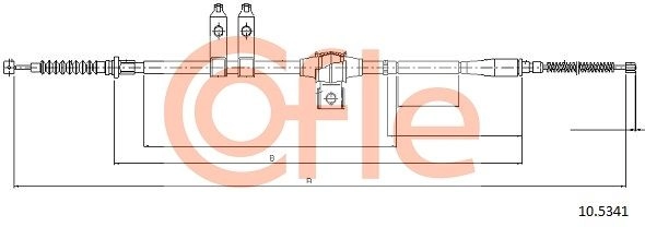 Трос ручника COFLE I 6MOA 92.10.5341 1440992740 - Изображение 1