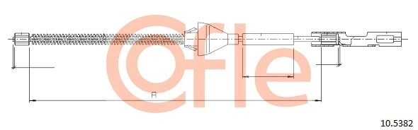 Трос ручника COFLE 92.10.5382 0T3 I9VJ 1440992775 - Изображение 1