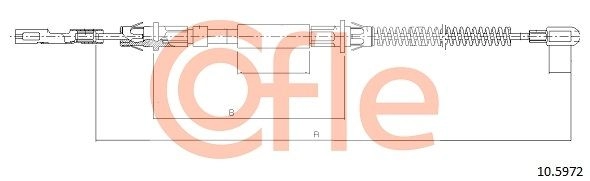 Трос ручника COFLE 92.10.5972 1440992799 AMZ9W D9 - Изображение 1