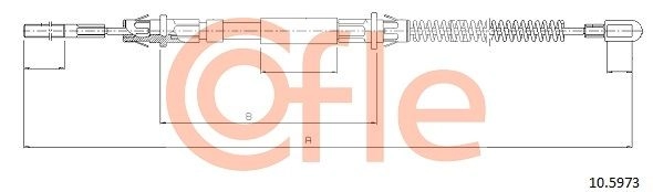 Трос ручника COFLE Q OZAGG1 92.10.5973 1440992800 - Изображение 1