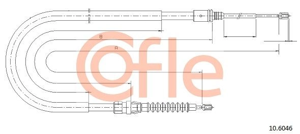 Трос ручника COFLE 1440992823 92.10.6046 VD0 W98 изображение 0