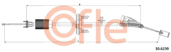 Трос ручника COFLE JED 0I 1440992848 92.10.6239 - Изображение 1