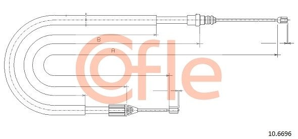 Трос ручника COFLE CZJ6I 6 1440992880 92.10.6696 изображение 0