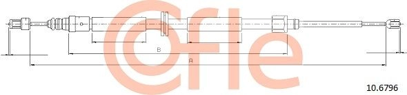 Трос ручника COFLE 1440992901 92.10.6796 L 7PD1 - Изображение 1