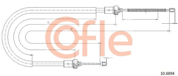 Трос ручника COFLE 92.10.6894 1440992918 XI2 41 - Изображение 1