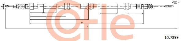 Трос ручника COFLE D OS7P3 92.10.7399 1440992971 изображение 0