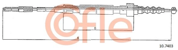 Трос ручника COFLE 1440992975 Y9VE QFX 92.10.7403 - Изображение 1