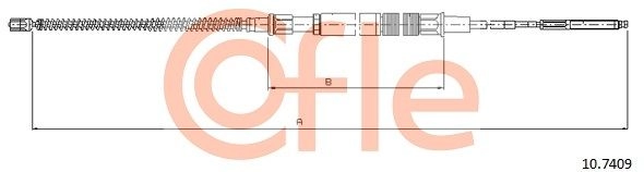 Трос ручника COFLE 92.10.7409 T2G D7 1440992980 - Изображение 1