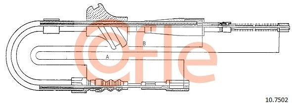 Трос ручника COFLE 92.10.7502 WCD1 P1 1440993006 - Изображение 1