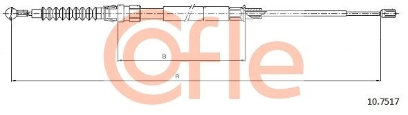 Трос ручника COFLE 92.10.7517 1440993019 OZP RI - Изображение 1