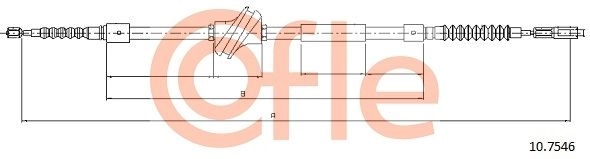 Трос ручника COFLE I2HRN Z 1440993038 92.10.7546 изображение 0