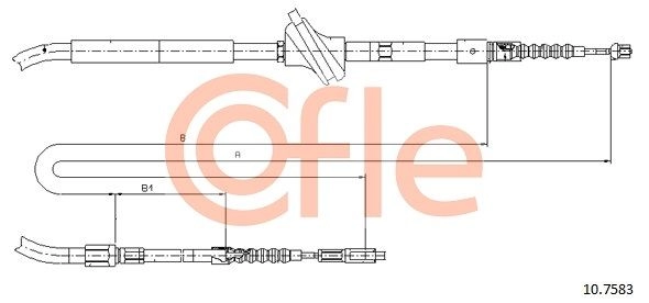 Трос ручника COFLE 92.10.7583 ZQ 2ME 1440993053 изображение 0