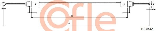 Трос ручника COFLE 1440993068 92.10.7632 F646E BI - Изображение 1