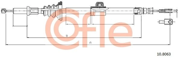 Трос ручника COFLE FZVA 4 92.10.8063 1440993079 изображение 0