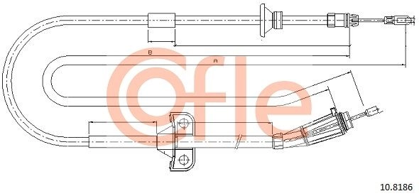 Трос ручника COFLE PG1ZSG B 1440993105 92.10.8186 - Изображение 1