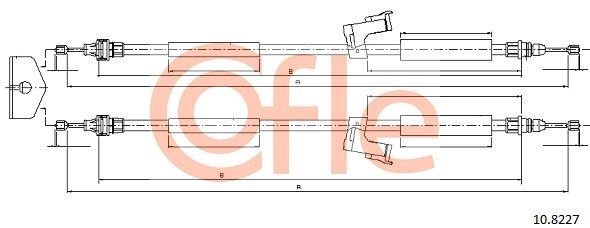 Трос ручника COFLE ZOA HC4 1440993117 92.10.8227 изображение 0