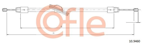 Трос ручника COFLE 92.10.9460 PU7 Y3 1440993210 - Изображение 1